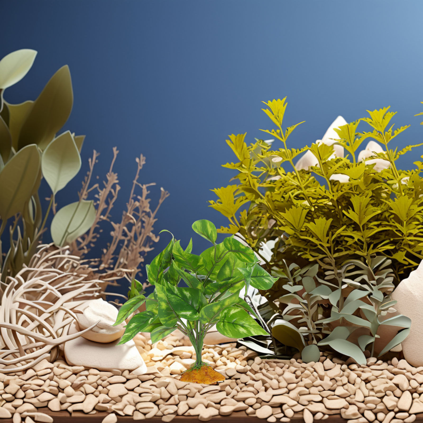Non Planted Aquarium Fish - Safe Non-Toxic Realistic Artificial Plants for