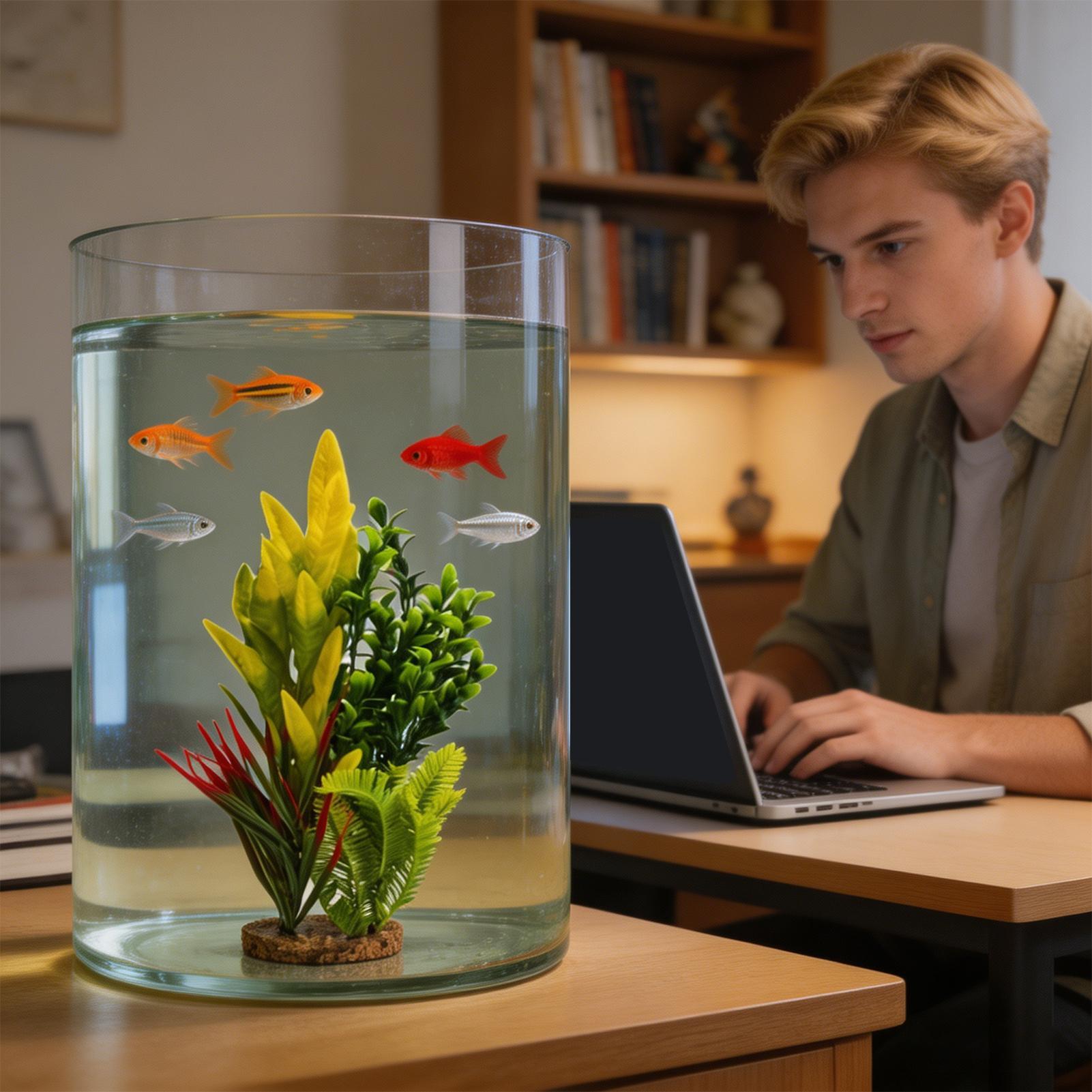 Planted Aquarium Betta - Artificial Aquarium Plants Shrimp Tank Decoration