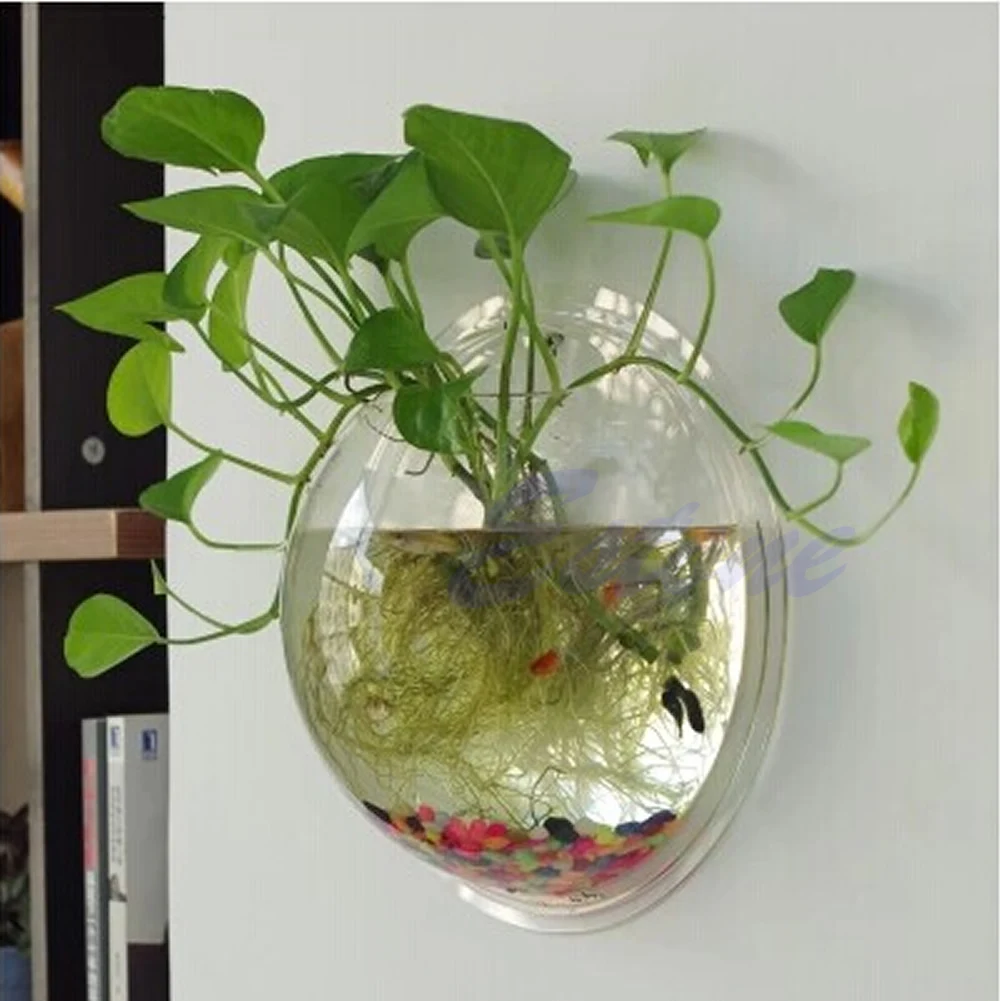 Wall Mounted Acrylic Fish Bowl - Aquarium Planted Wall recension och pris