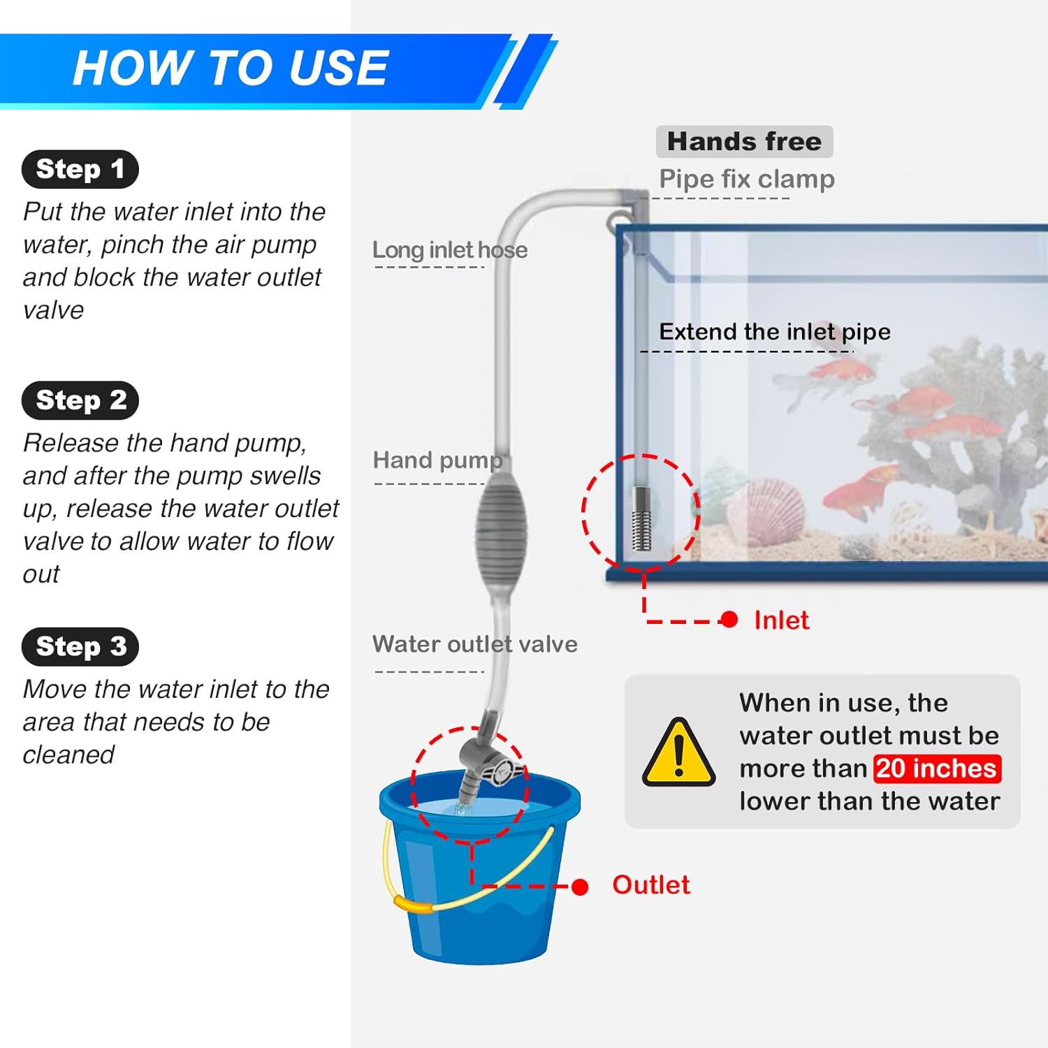 Large Fish Tank Aquarium Sipho - Planted Aquarium Cleaning Kit recension och pris