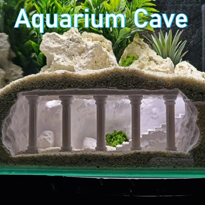 3D Printed Fish Tank Cave, Art - Aquarium Plant Rings recension och pris